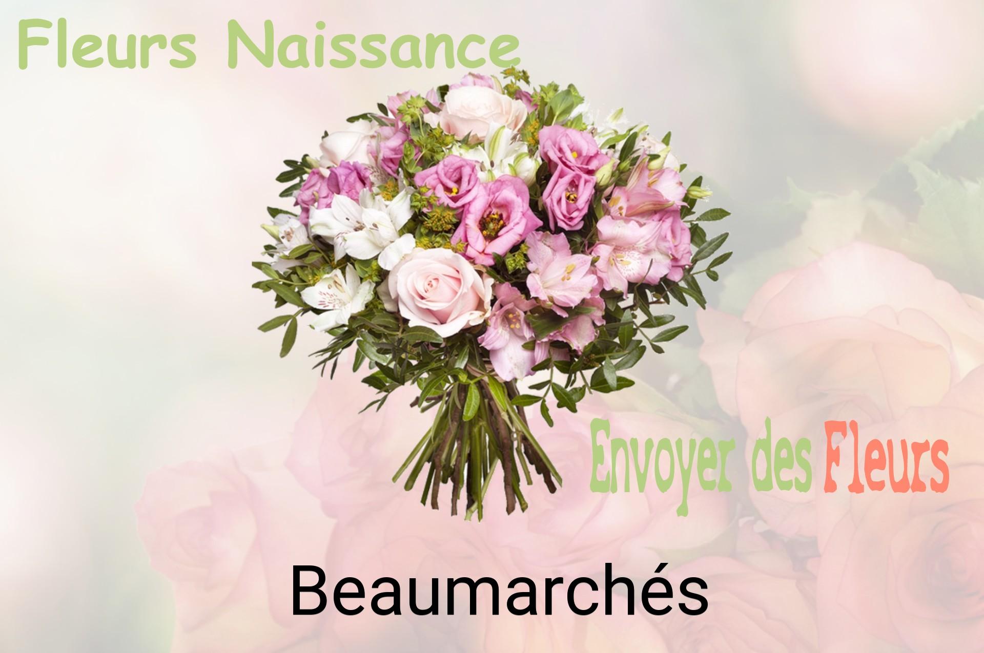Bouquet de fleurs de naissance livré à Beaumarchés